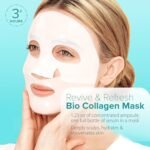 Ebanel Bio Collagen Face Mask, 4-Pack Hydrating Face Masks with 7 Peptides, Hyaluronic Acid, Niacinamide, Centella, Rose Water, Ceramide, and B5, Glass Skin Tightening and Lifting Korean Sheet Masks - Image 2